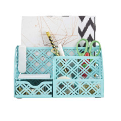EXERZ Organiseur de bureau/Organiseur de bureau/Porte-stylo/Organisateur multifonction avec 7 compartiments (Turquoise F7)