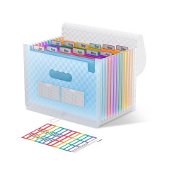 ThinkTex Trieur A4, 12 Compartiments Trieur Document, Rangement Papier Administratif, Range Document avec Intercalaire, Support