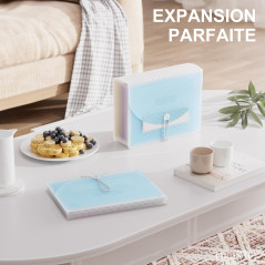 ThinkTex Trieur A4, 12 Compartiments Trieur Document, Rangement Papier Administratif, Range Document avec Intercalaire, Support 