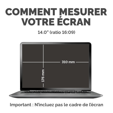 Fellowes Filtre de confidentialité PrivaScreen™ - Protection d’écran pour ordinateur portable 14,0 pouces (format 16:9, 310 x 17