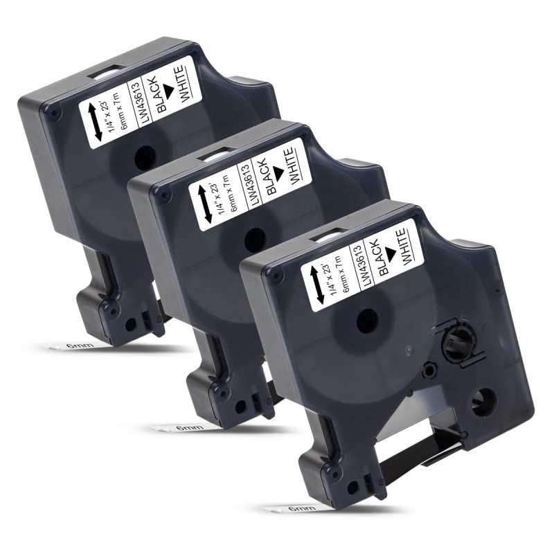 Labelwell 3x 6mm x 7m Compatible Ruban Remplacement pour Dynmo D1 43613 S0720780 Noir sur Blanc pour Dynmo LM LabelManager 160 2 Labelwell 3x 6mm x 7m Compatible Ruban Remplacement pour Dynmo D1 43613 S0720780 Noir sur Blanc pour Dynmo LM LabelManager 160 2