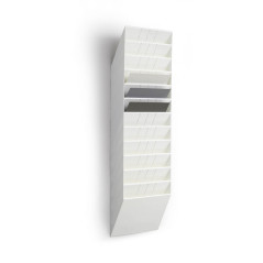 DURABLE - Porte-document mural FLEXIBOXX 12 - Format A4 paysage - Pour la présentation de documents - 1 kit - Blanc - 1709781010
