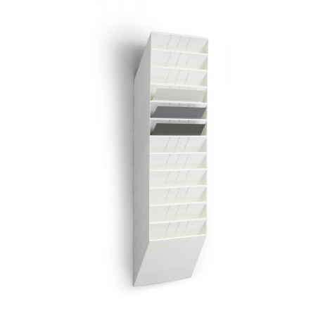 DURABLE - Porte-document mural FLEXIBOXX 12 - Format A4 paysage - Pour la présentation de documents - 1 kit - Blanc - 1709781010