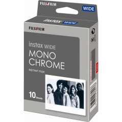 instax 16564101 Fujifilm Wide Pack de 10 Film Monochrome