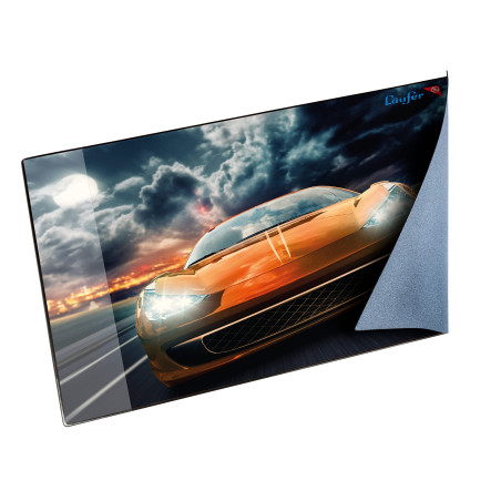 Läufer 46658 sous-main avec motif voiture de course, 40x53 cm, sous-main antidérapant pour des enfants avec une poche de côté tr