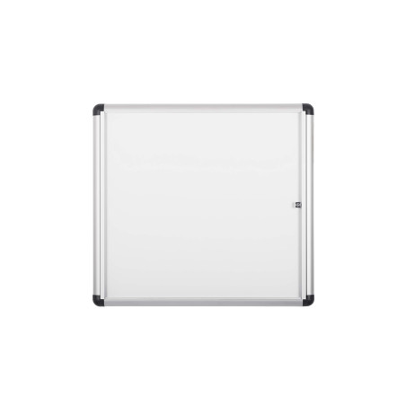 Bi-Office Vitrine d'Affichage Interieur Enclore Extra, Tableau Blanc Magnétique Verrouillable, Taille: 748 x 686 mm - 6xA4