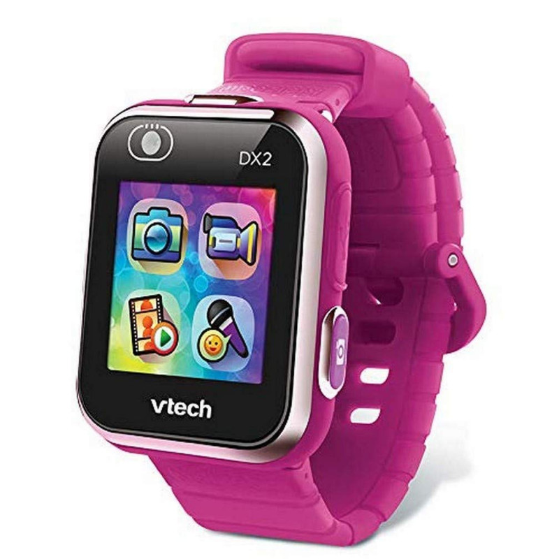 VTech - KidiZoom SmartWatch DX2 Rose Framboise, Montre Digitale Enfant, Photo, Selfie, Vidéo, Écran Tactile Vertical, Jouet High