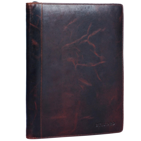 STILORD 'Julius' Vintage Porte-Documents en Cuir Marron Pochette à Documents DIN A4 Retro Design Business en Cuir, Couleur:Kara