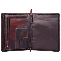 STILORD 'Julius' Vintage Porte-Documents en Cuir Marron Pochette à Documents DIN A4 Retro Design Business en Cuir, Couleur:Kara