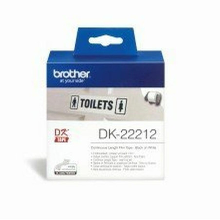 Brother DK-22212 | Rouleau de Papier Continu, Original | Noir sur Blanc | 62 mm x 15,2 m