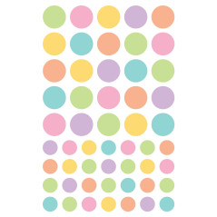 MY MANDARINE AE064O - GOMMETTES Initial - 20 planches 10,5x16 cm - Stickers VIFS ET PASTEL - GÉOMÉTRIQUES (1348 stickers)
