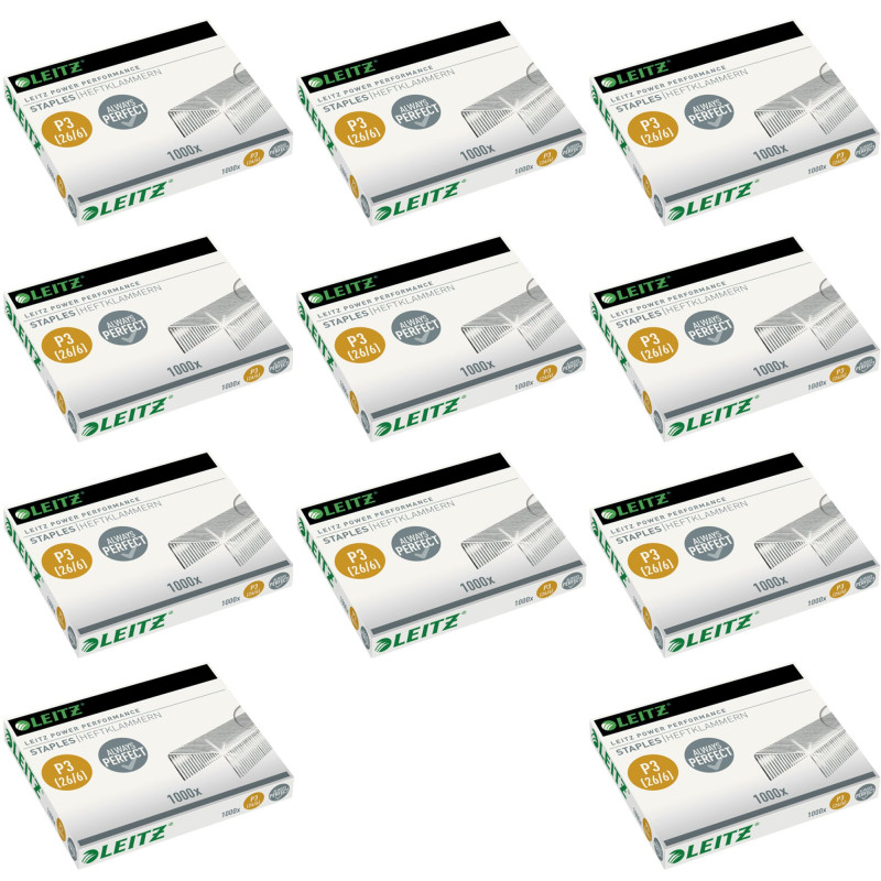 Leitz 55720000 Power Performance P3, agrafes, 26/6 26/6 Silber Leitz 55720000 Power Performance P3, agrafes, 26/6 26/6 Silber