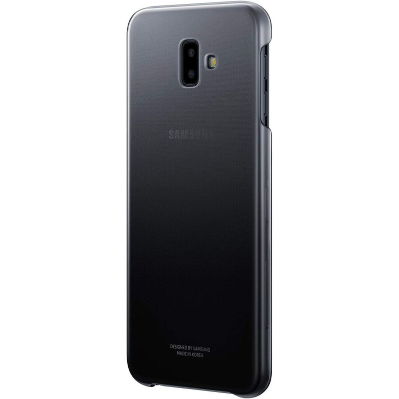 Samsung Coque Rigide pour Galaxy J6+ Noir/Transparente