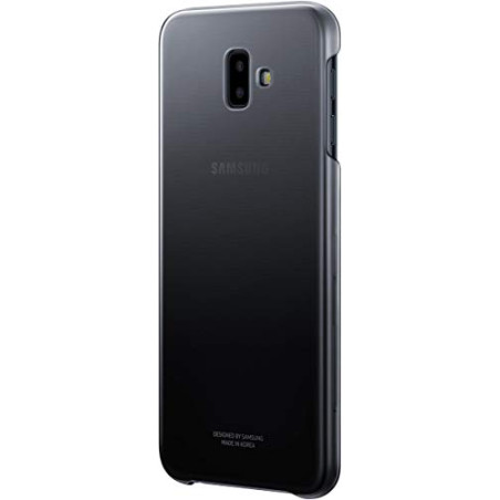 Samsung Coque Rigide pour Galaxy J6+ Noir/Transparente
