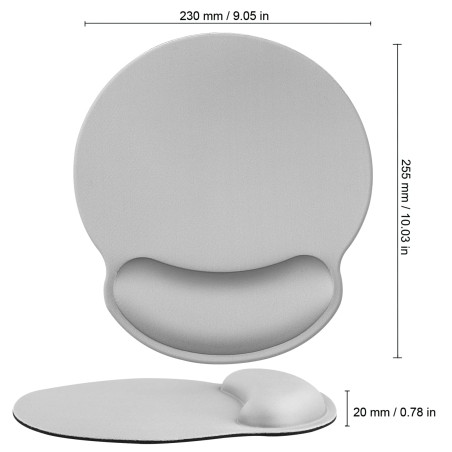Jahosin Tapis de Souris avec Repose-Poignet,Repose-Poignet Ergonomique Noir Pur, Coussin de Poignet antidérapant Confortable en