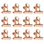 Petits Trombones de Bouledogue, 50pcs Bulldog Trombones, 22mm Pinces de Papier, Or Rose Metal Binder Clips pour Photos, Food Sna Petits Trombones de Bouledogue, 50pcs Bulldog Trombones, 22mm Pinces de Papier, Or Rose Metal Binder Clips pour Photos, Food Sna