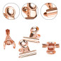 Petits Trombones de Bouledogue, 50pcs Bulldog Trombones, 22mm Pinces de Papier, Or Rose Metal Binder Clips pour Photos, Food Sna Petits Trombones de Bouledogue, 50pcs Bulldog Trombones, 22mm Pinces de Papier, Or Rose Metal Binder Clips pour Photos, Food Sna