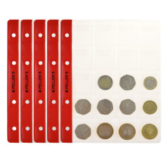 10 Feuilles pour Collection de Pièces de monnaie, 35mm x 40mm, pour Classeur M. 20 Pochettes pour Monnaies Idéal pour Les Pièces
