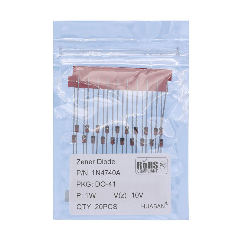 HUABAN 100PCS 1N4740A 1N4740 Diode Zener de puissance planaire en silicium 1W 10V DO-41 (DO-204AL) Axial Diodes 1 Watt 10 Volt HUABAN 100PCS 1N4740A 1N4740 Diode Zener de puissance planaire en silicium 1W 10V DO-41 (DO-204AL) Axial Diodes 1 Watt 10 Volt