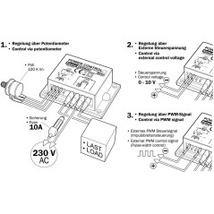 Kemo M240 Régulateur de puissance 230 V/AC, 10 A Multifonction
