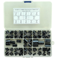 WINGONEER Condensadores 13 Valores Total 200 PCS 0.47uF a 1000uF Capacitadores Electrolíticos Kit de Surtido