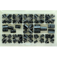WINGONEER Condensadores 13 Valores Total 200 PCS 0.47uF a 1000uF Capacitadores Electrolíticos Kit de Surtido