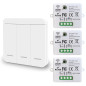 DieseRC Mini commutateur WiFi sans fil télécommande RF 2500W 10A 3 récepteurs avec 1 interrupteur mural sans fil contrôle intell DieseRC Mini commutateur WiFi sans fil télécommande RF 2500W 10A 3 récepteurs avec 1 interrupteur mural sans fil contrôle intell