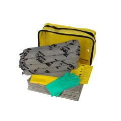 SPC® by Brady Kit Anti-Pollution Universel – Kit Absorbant pour Huiles, Eau, Solvants et Liquides de Refroidissement, Inclus 25 