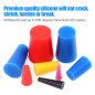 Glarks Kit assorti de bouchons coniques en caoutchouc silicone pour masquer les trous lors du revêtement en poudre, de la peintu Glarks Kit assorti de bouchons coniques en caoutchouc silicone pour masquer les trous lors du revêtement en poudre, de la peintu