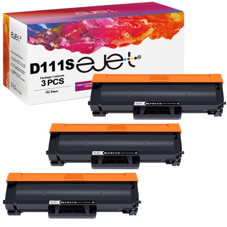 ejet MLT-D111S Compatible Toner de Remplacement pour Samsung D111S MLT-D111L pour Xpress SL-M2070 SL-M2026 SL-M2020 SL-M2022 SL-