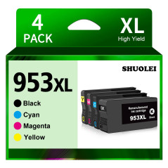 SHUOLEI 953XL Cartouches d'encre Compatibles avec HP 953 953XL Multipack pour OfficeJet Pro 7720 7730 7740 8210 8218 8710 8715 8