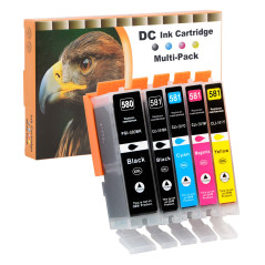 D&C PGI-580XXL CLI-581XXL Compatible pour Canon 580 581 Cartouches d'encre pour Canon Pixma TS6150 TS6151 TS8150 TR8550 TS8250 T