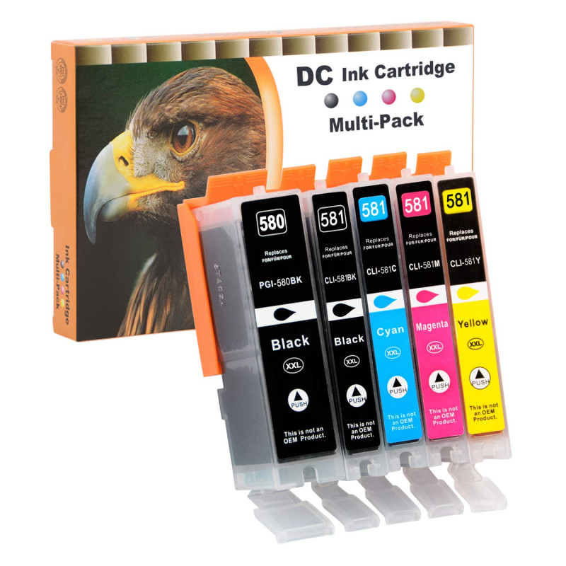 D&C PGI-580XXL CLI-581XXL Compatible pour Canon 580 581 Cartouches d'encre pour Canon Pixma TS6150 TS6151 TS8150 TR8550 TS8250 T D&C PGI-580XXL CLI-581XXL Compatible pour Canon 580 581 Cartouches d'encre pour Canon Pixma TS6150 TS6151 TS8150 TR8550 TS8250 T