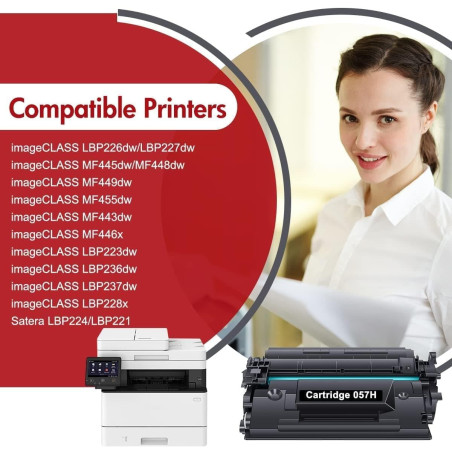 1-Pack Cartridge 057H 057 CRG-057H CRG-057 pour Canon 057H 057 Toner i-SENSYS MF443dw MF445dw LBP227dw LBP223dw LBP226dw LBP228d