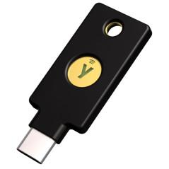 Yubico - Security Key C NFC - Noire - Clé de sécurité pour l'authentification à Deux facteurs (2FA), Connexion Via USB-C ou NFC,