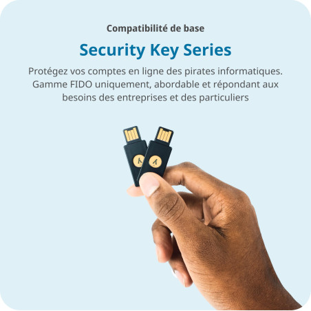 Yubico - Security Key C NFC - Noire - Clé de sécurité pour l'authentification à Deux facteurs (2FA), Connexion Via USB-C ou NFC,