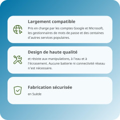 Yubico - Security Key C NFC - Noire - Clé de sécurité pour l'authentification à Deux facteurs (2FA), Connexion Via USB-C ou NFC,