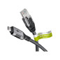 goobay 70754 Cable CAT 6 USB-C 3.1 a RJ45 Ethernet para una conexión estable a Internet por cable con router/módem/conmutador de