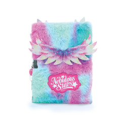 Nebulous Stars 12511 - Journal Intime en Peluche Aura, 21 x 16 cm, Journal Intime en Bleu/Rose avec Cadenas en Forme de cœur, da
