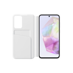 Etui Folio Smart S View Cover pour Samsung Galaxy A35 5G Blanc