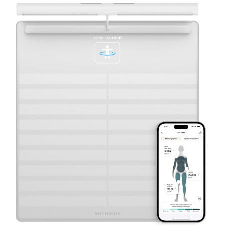 WITHINGS Body Scan - Balance connectée Wi-Fi pour améliorer sa santé, pèse personne, analyse de composition corporelle, masse gr