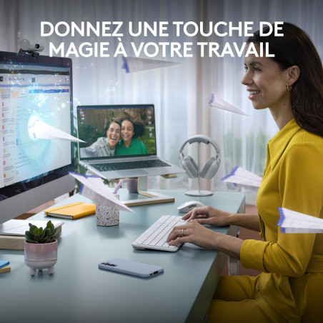 Logitech Signature Slim K950, Clavier sans Fil, Design élégant, Saisie sur Plusieurs dispositifs, Frappe discrète, Bluetooth, Mu