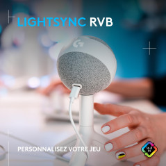 Logitech G Yeti Orb Microphone Gaming RVB à condensateur avec LIGHTSYNC, USB prêt à l’Emploi pour Streaming, cardioïde, pour PC/