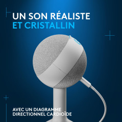 Logitech G Yeti Orb Microphone Gaming RVB à condensateur avec LIGHTSYNC, USB prêt à l’Emploi pour Streaming, cardioïde, pour PC/