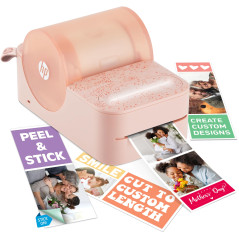 HP Sprocket Panorama Imprimante Photo et étiquettes Couleur Portable instantanée (Rose) Personnalisez Les Impressions 2" x 0,5" 