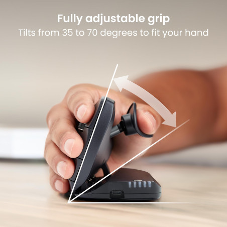 Contour Unimouse Souris Ergonomique | Inclinaison réglable de 35° à 70°, 6 Boutons programmables, Repose-Pouce pour soulager Les