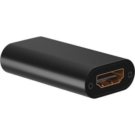 goobay 58491 Amplificateur de Signal HDMI/Répéteur 4K @30Hz - pour Prolonger Une Connexion HDMI jusqu'à 40m / Boîtier Plat et Ro