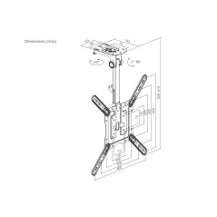 Equip 650375 Support de Plafond pour TV 23-55"
