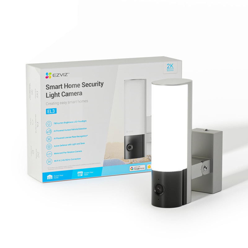 EZVIZ Caméra de Surveillance extérieure, projecteur Intelligent avec éclairage intégré, détection Personne/véhicule, Vision Noct EZVIZ Caméra de Surveillance extérieure, projecteur Intelligent avec éclairage intégré, détection Personne/véhicule, Vision Noct