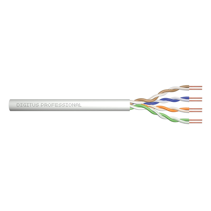 DIGITUS 305 m Cat 5e Câble réseau - U-UTP Simplex - BauPVO Eca - Gaine PVC - Cuivre 100 MHz AWG 24/1 - Compatible PoE - Câble LA DIGITUS 305 m Cat 5e Câble réseau - U-UTP Simplex - BauPVO Eca - Gaine PVC - Cuivre 100 MHz AWG 24/1 - Compatible PoE - Câble LA